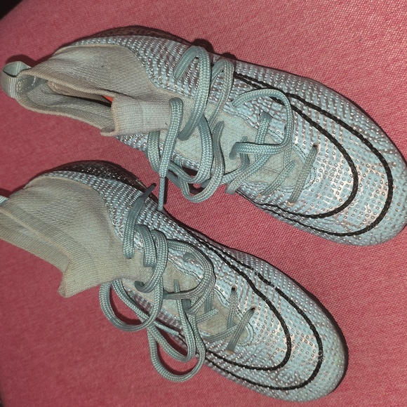 Nike Shoes - Nike Light Blue High-Top Turf Cleats